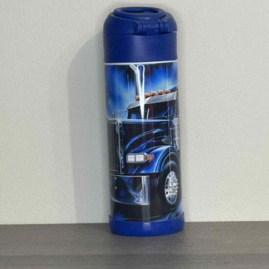 Bouteille enfant truck bleu