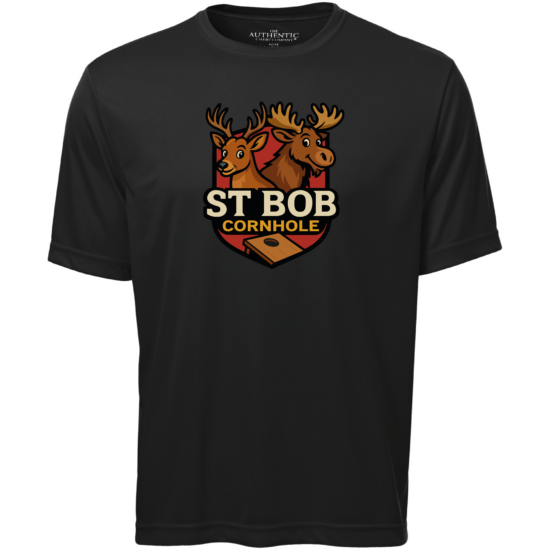 T-Shirt Unisexe Noir (Tissus sport)  St-Bob Cornhole